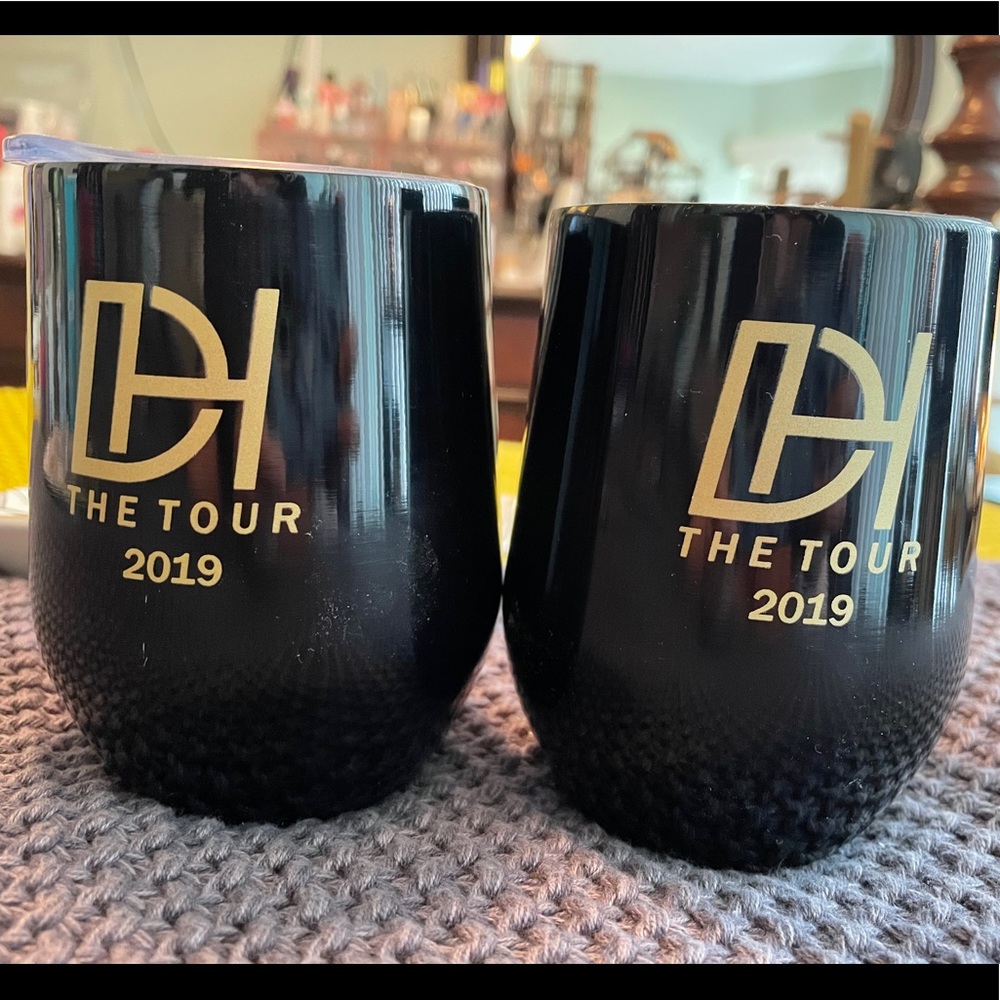 2 VIP Derek Hough 2019 tour wine tumblers vip gift